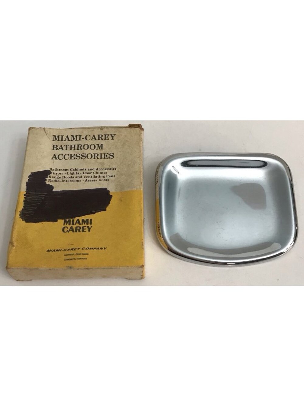 Vintage Chrome Silver Spartan Soap Dish 142 Miami Carey Bathroom Accessory NEW